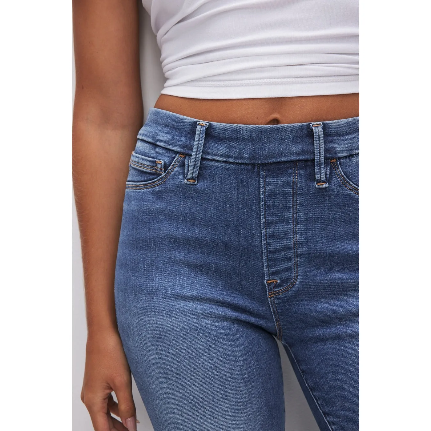 GA Power Stretch Mid Blue Flare Jeans